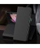 Samsung Galaxy Z Fold 4 Hoesje Kevlar Book Case Kunstleer Zwart