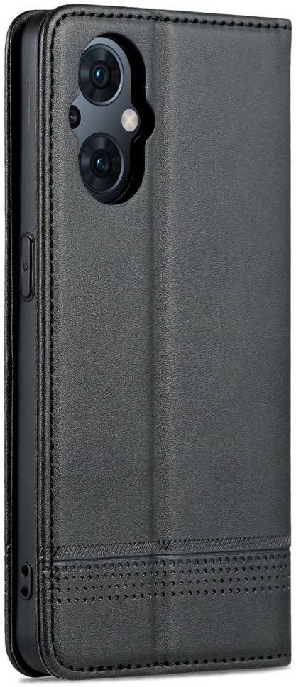 AZNS Oppo Reno 8 Lite Hoesje Portemonnee Book Case Kunstleer Zwart afbeelding 6