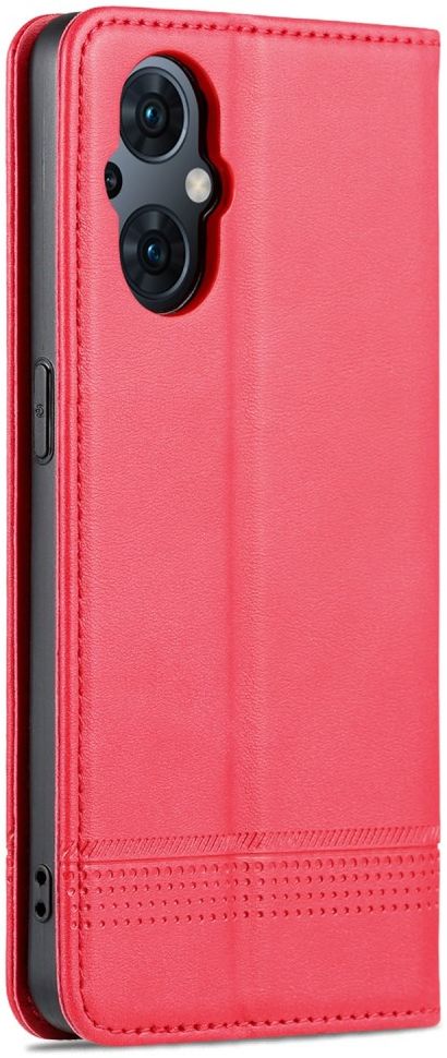 AZNS Oppo Reno 8 Lite Hoesje Portemonnee Book Case Kunstleer Rood afbeelding 6