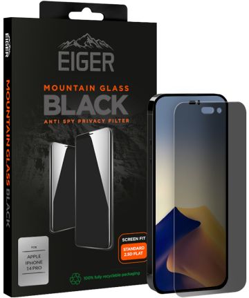 Eiger Apple iPhone 14 Pro Privacy Glass Case Friendly Screen Protector Screen Protectors