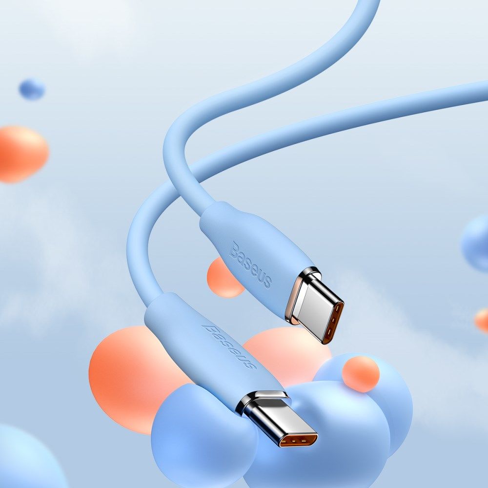 Baseus Liquid Silica 100W USB-C Snellaad Kabel 5A 1.2M Blauw afbeelding 11