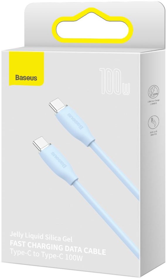 Baseus Liquid Silica 100W USB-C Snellaad Kabel 5A 1.2M Blauw afbeelding 14
