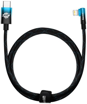 Baseus MVP2 90° USB-C naar Lightning Kabel PD 20W Haakse Hoek 1M Blauw Kabels