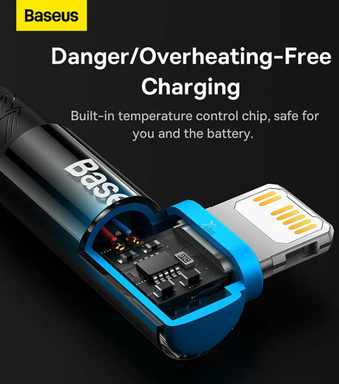 Baseus MVP2 90° USB-C naar Lightning Kabel PD 20W Haakse Hoek 2M Zwart afbeelding 8