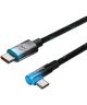 Baseus MVP 2 90° 5A USB-C naar USB-C Kabel PD 20W Haakse Hoek 2M Blauw