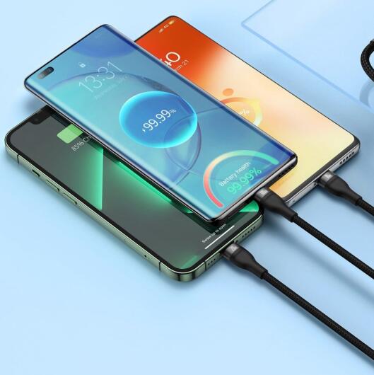 Baseus USB-C 3-in-1 Lightning/USB-C/Micro USB Kabel 100W 1.5M Zwart afbeelding 3