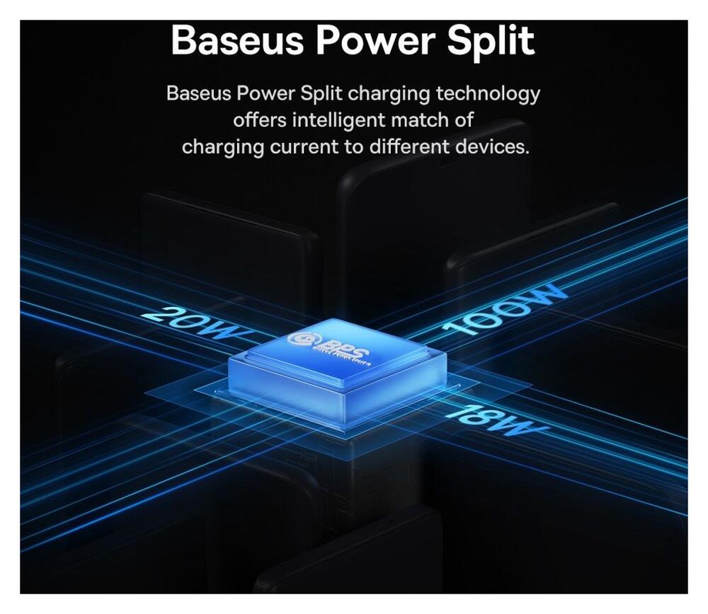 Baseus USB-C 3-in-1 Lightning/USB-C/Micro USB Kabel 100W 1.5M Blauw afbeelding 12