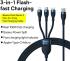 Baseus USB-C 3-in-1 Lightning/USB-C/Micro USB Kabel 100W 1.5M Blauw afbeelding 4