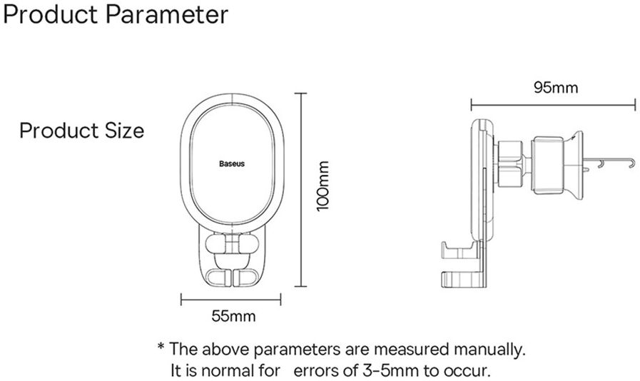 Baseus Universele Gravity Ventilatierooster Telefoonhouder Wit afbeelding 14