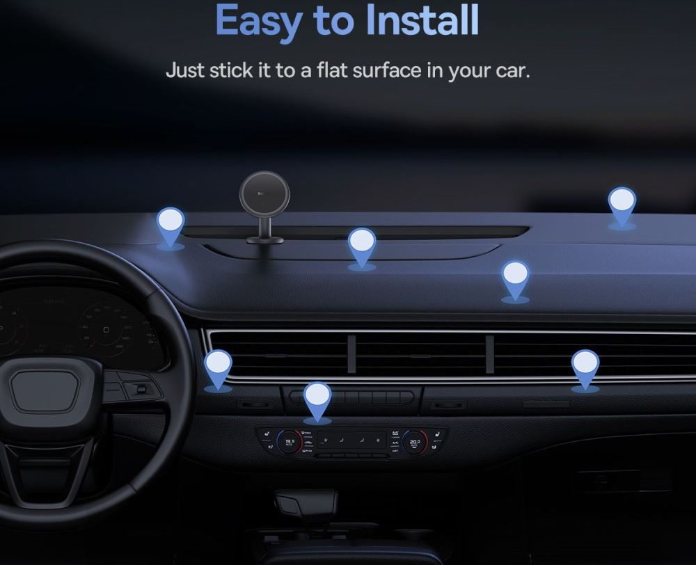 Baseus Universele Compacte Magnetische Dashboard Telefoonhouder Zwart afbeelding 10