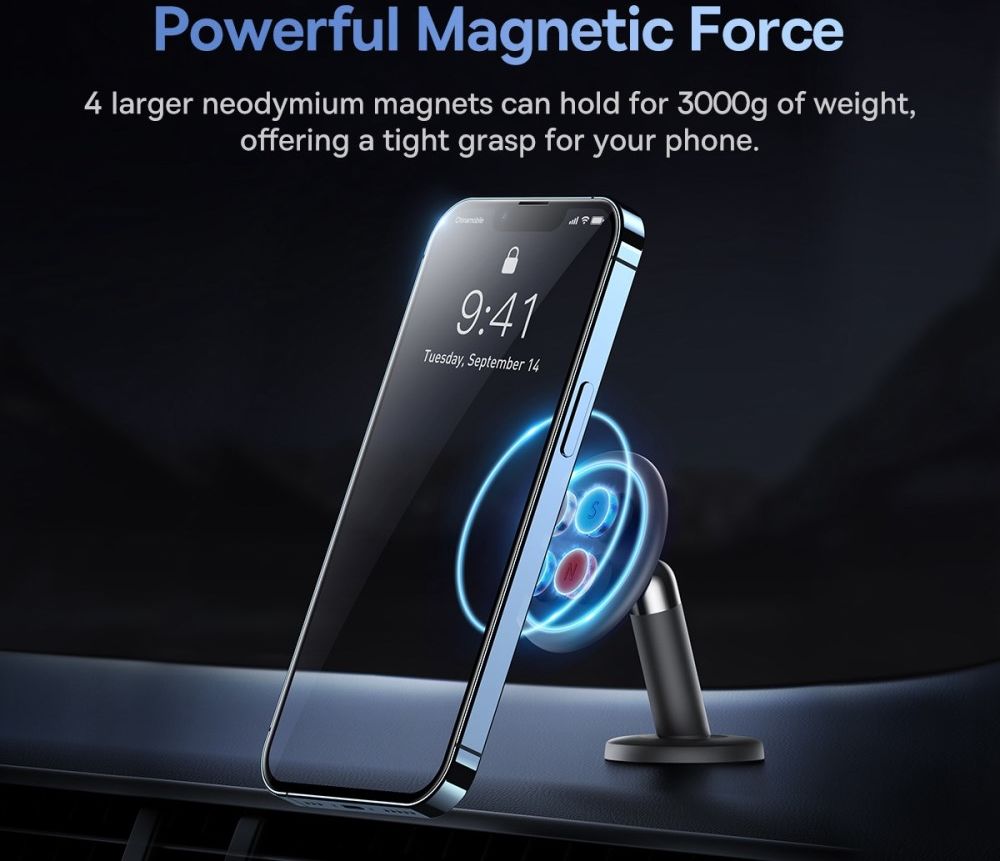 Baseus Universele Compacte Magnetische Dashboard Telefoonhouder Zwart afbeelding 6