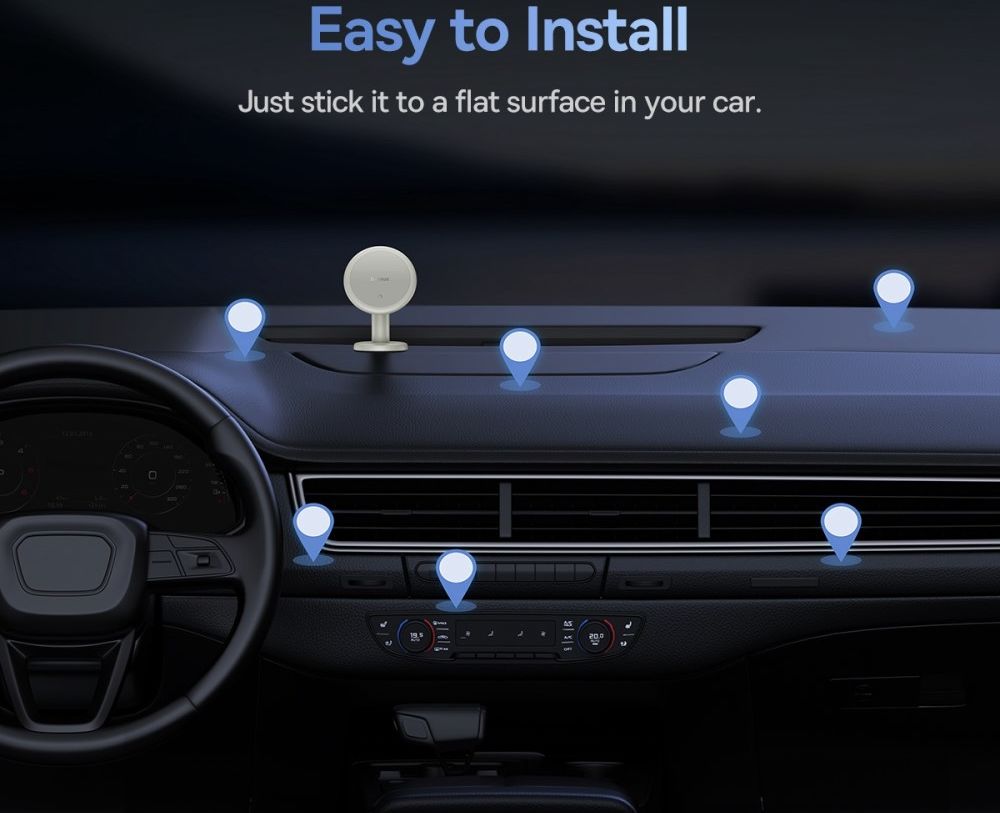 Baseus Universele Compacte Magnetische Dashboard Telefoonhouder Wit afbeelding 10