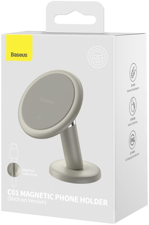 Baseus Universele Compacte Magnetische Dashboard Telefoonhouder Wit afbeelding 15