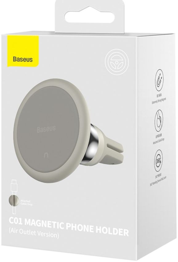 Baseus Universele Magnetische Ventilatierooster Telefoonhouder Wit afbeelding 15