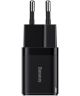 Baseus GaN3 USB-C Snellader 30W Power Delivery Adapter Zwart