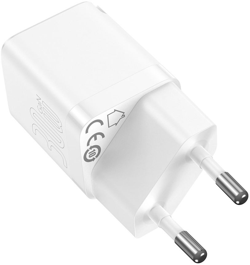 Baseus GaN3 USB-C Snellader 30W Power Delivery Adapter Wit afbeelding 4