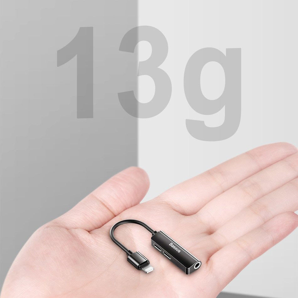 Baseus L52 Adapter Lightning naar 2x Lightning en 3.5mm Jack Splitter afbeelding 9
