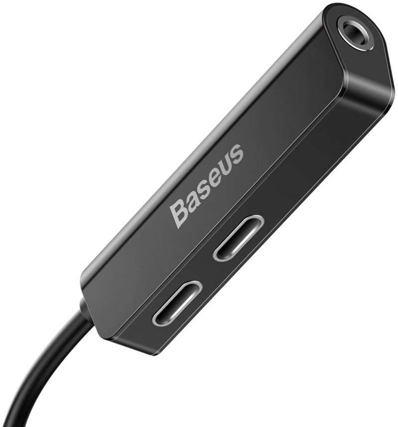 Baseus L52 Adapter Lightning naar 2x Lightning en 3.5mm Jack Splitter afbeelding 4