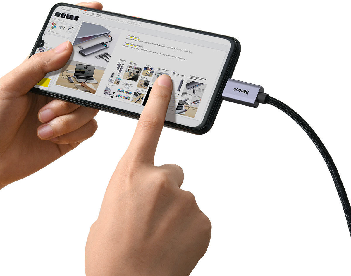 Baseus USB-C naar HDMI 2.0 Kabel 4K/60Hz Videokabel 1M Zwart afbeelding 6