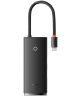 Baseus Lite 6-in-1 USB-C Hub naar HDMI/2x USB 3.0/USB-C/SD/TF Zwart