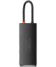 Baseus Lite 6-in-1 USB-C Hub naar HDMI/2x USB 3.0/USB-C/SD/TF Zwart