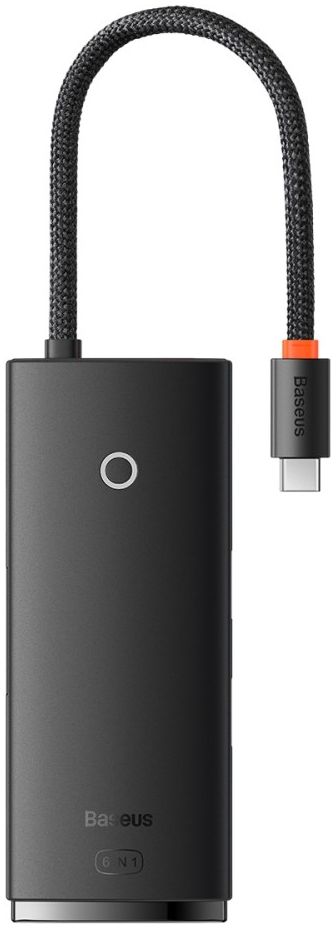 Baseus Lite 6-in-1 USB-C Hub naar HDMI/2x USB 3.0/USB-C/SD/TF Zwart afbeelding 2