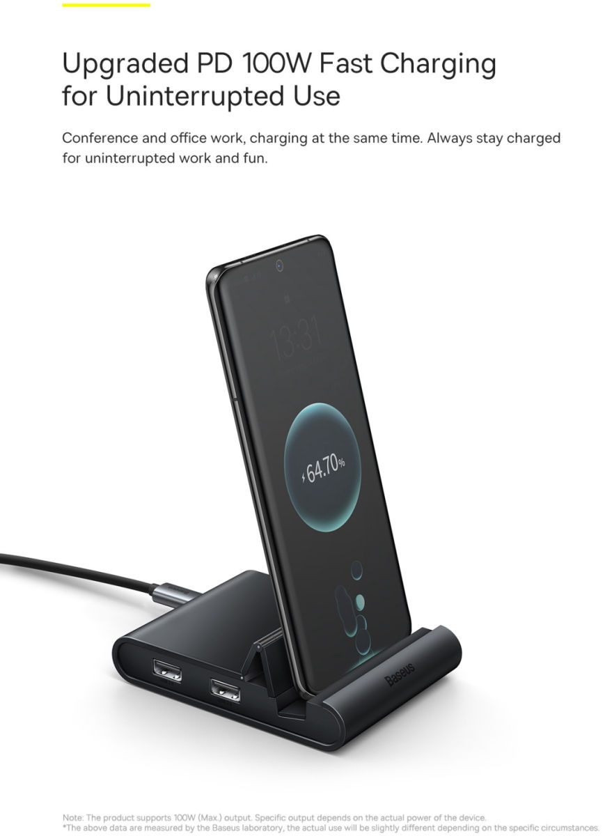 Baseus Mate USB-C Docking Station met USB/USB-C PD/HDMI/TF/SD afbeelding 14