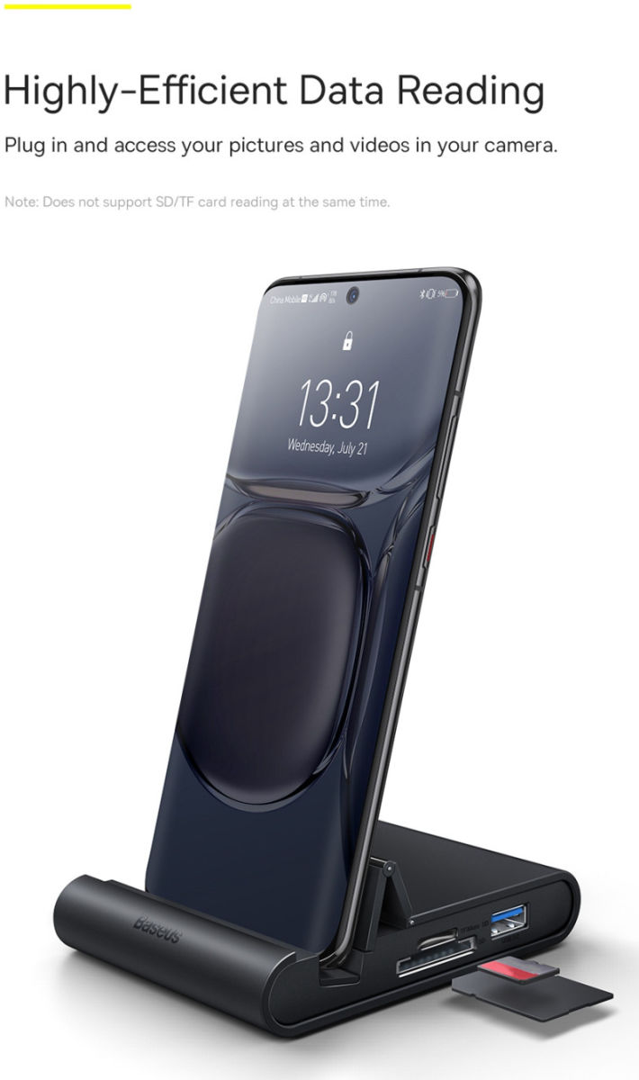 Baseus Mate USB-C Docking Station met USB/USB-C PD/HDMI/TF/SD afbeelding 12