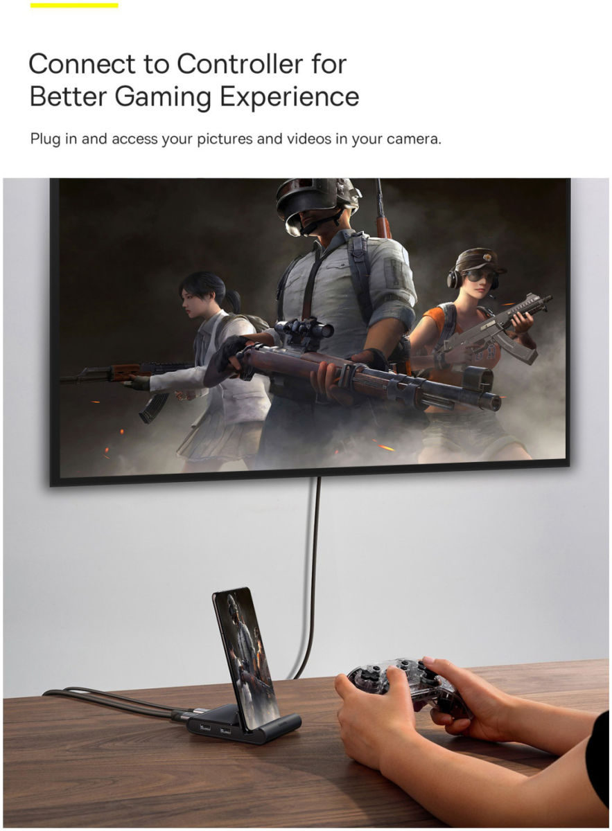 Baseus Mate USB-C Docking Station met USB/USB-C PD/HDMI/TF/SD afbeelding 13