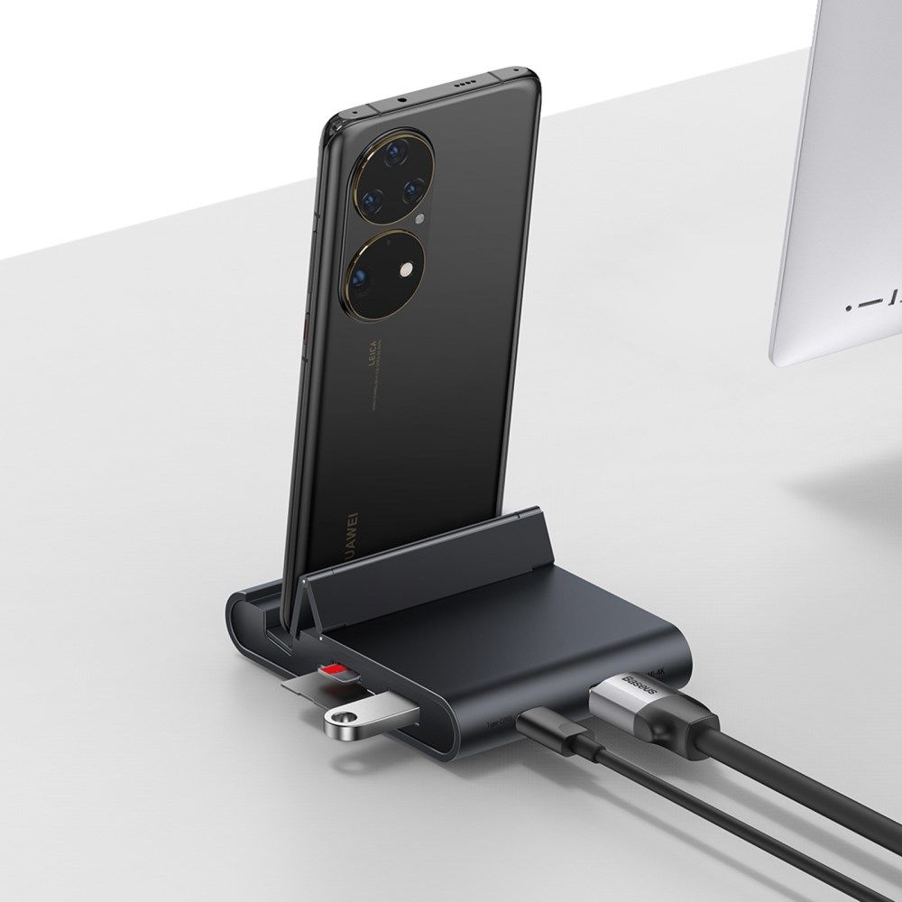 Baseus Mate USB-C Docking Station met USB/USB-C PD/HDMI/TF/SD afbeelding 16