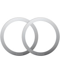 Baseus Halo Metalen Ring voor Magnetische Houders (Two Pack) Zilver