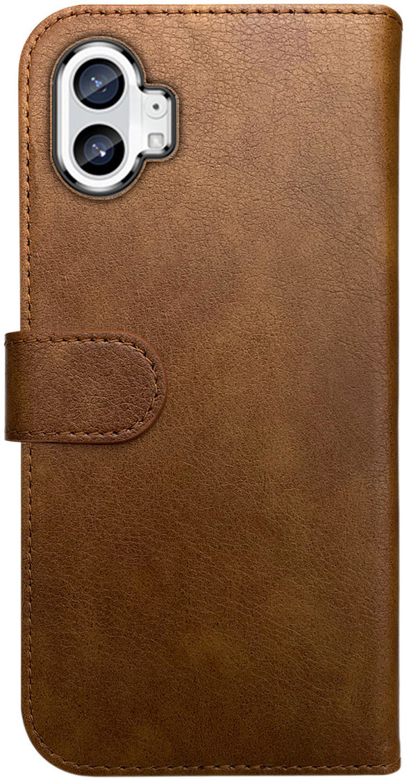 Rosso Element Nothing Phone 1 Hoesje Book Cover Wallet Bruin afbeelding 2