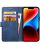 Rosso Element Apple iPhone 14 Plus Hoesje Book Cover Wallet Blauw