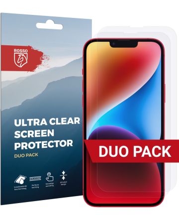 Rosso Apple iPhone 14 Plus Ultra Clear Screen Protector Duo Pack Screen Protectors
