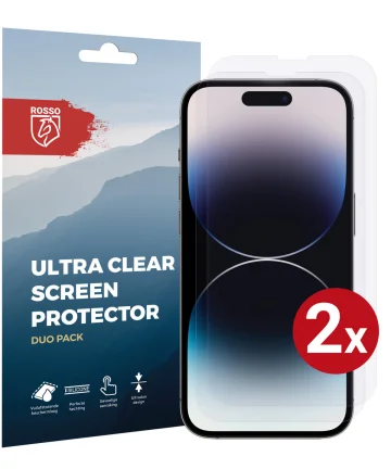 Rosso Apple iPhone 14 Pro Ultra Clear Screen Protector Duo Pack Screen Protectors