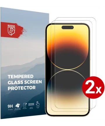Rosso Apple iPhone 14 Pro Max Ultra Clear Screen Protector Duo Pack Screen Protectors