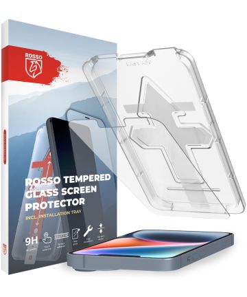 Rosso Apple iPhone 14 Tempered Glass met Installatietray Screen Protectors