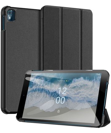 Dux Ducis Domo Series Nokia T10 Hoes Tri-Fold Book Case Zwart Hoesjes