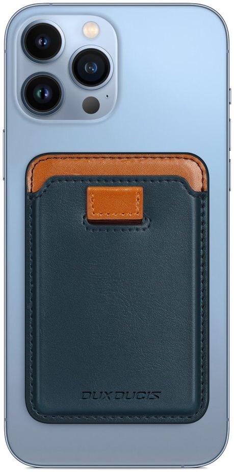 Dux Ducis Magnetische Wallet MagSafe Kaarthouder Kunstleer Blauw afbeelding 1