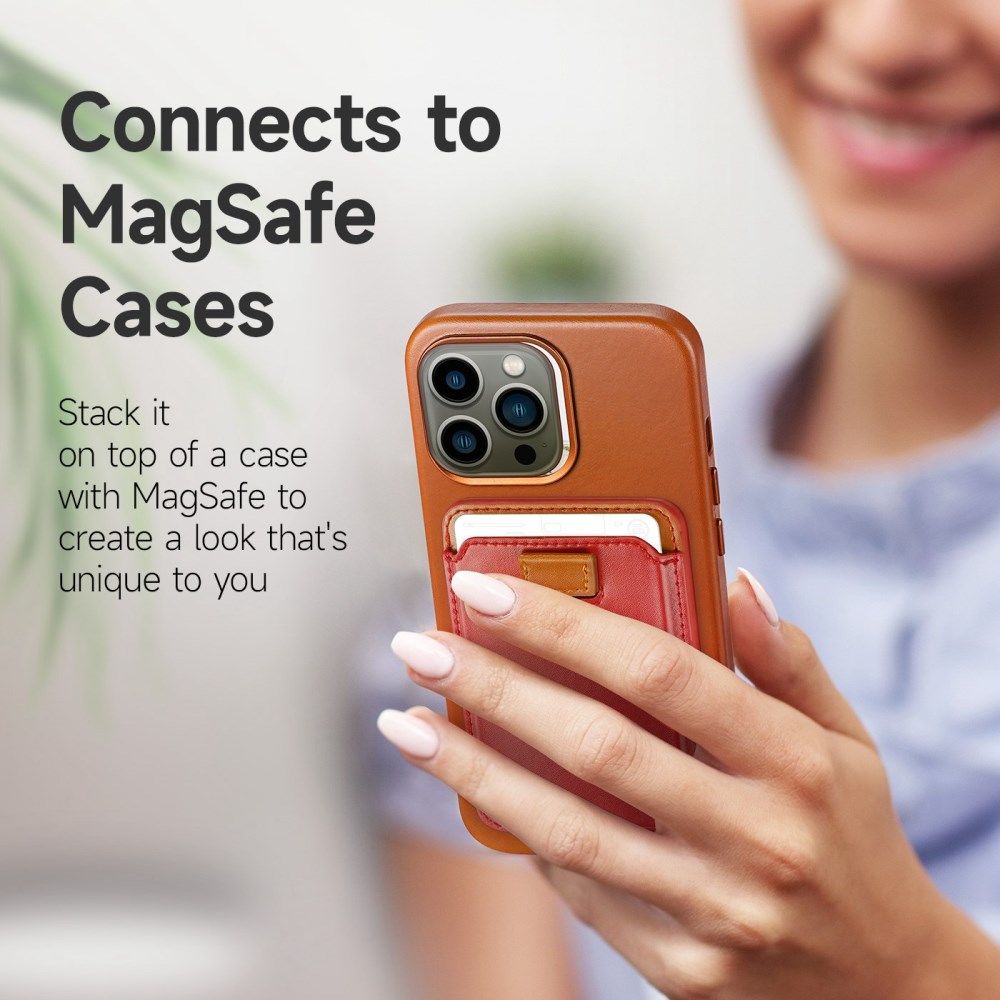 Dux Ducis Magnetische Wallet MagSafe Kaarthouder Kunstleer Rood afbeelding 6