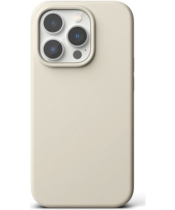 Ringke Silicone Apple iPhone 14 Pro Max Hoesje Back Cover Beige Hoesjes