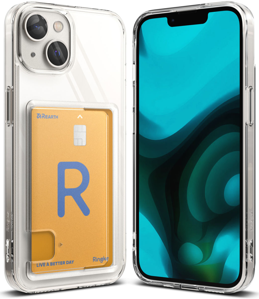 Ringke Fusion Card Apple iPhone 14 Plus Hoesje Kaarthouder Transparant afbeelding 1
