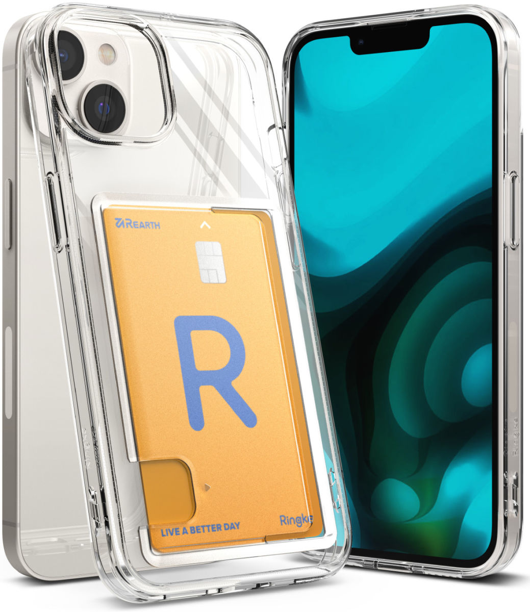 Ringke Fusion Card Apple iPhone 14 Plus Hoesje Kaarthouder Transparant afbeelding 2