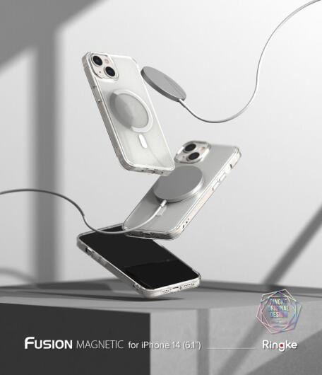 Ringke Fusion Apple iPhone 14 Hoesje MagSafe Matte Transparant afbeelding 12