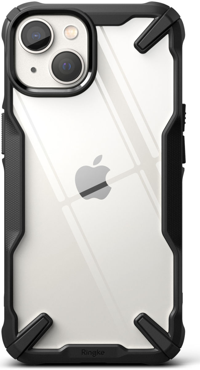 Ringke Fusion X Apple iPhone 14 Hoesje Back Cover Transparant Zwart afbeelding 4