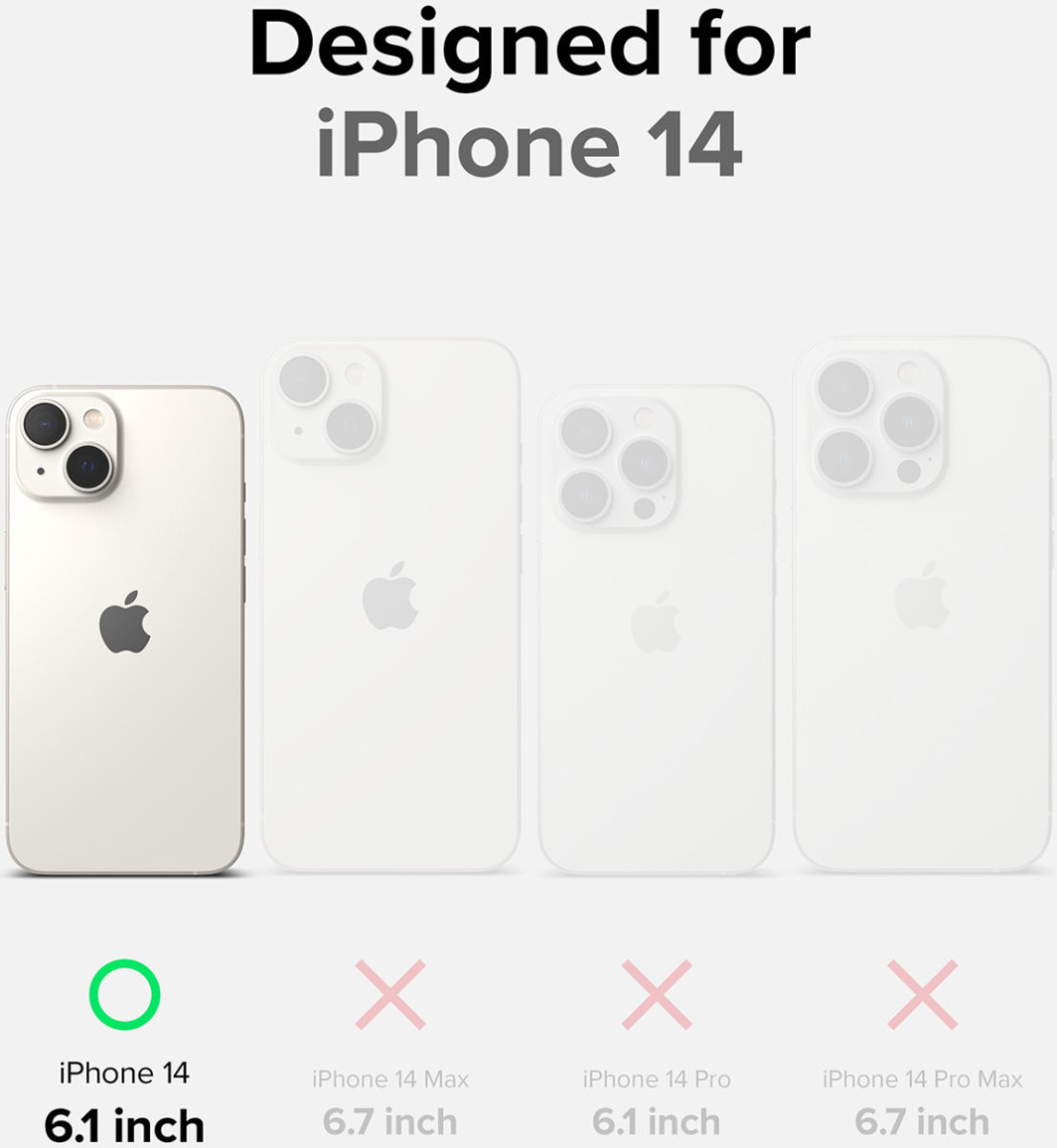 Ringke Fusion X Apple iPhone 14 Hoesje Back Cover Transparant Zwart afbeelding 10