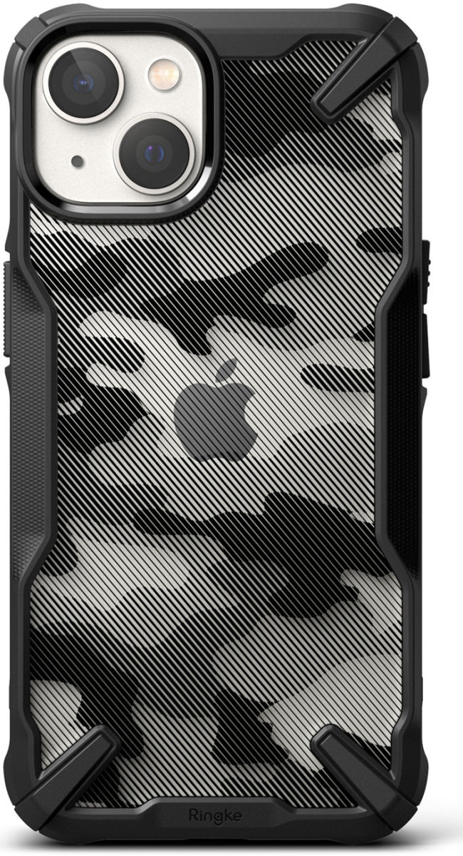 Ringke Fusion X Apple iPhone 14 Hoesje Back Cover Camo Zwart afbeelding 4