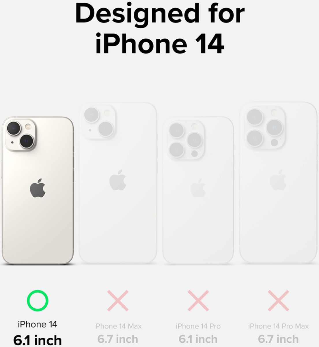 Ringke Silicone Apple iPhone 14 Hoesje Back Cover Beige afbeelding 12