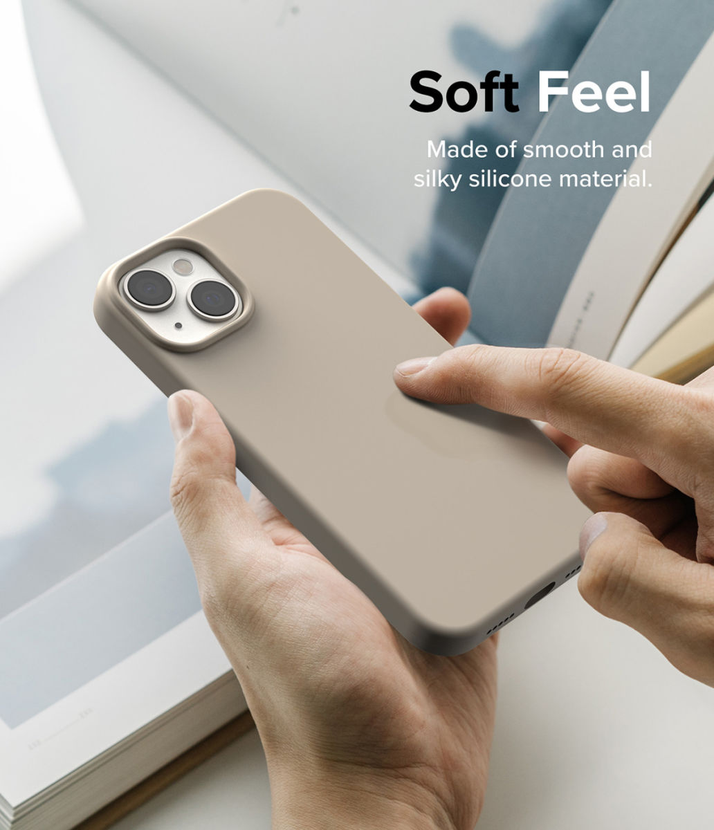 Ringke Silicone Apple iPhone 14 Hoesje Back Cover Beige afbeelding 7
