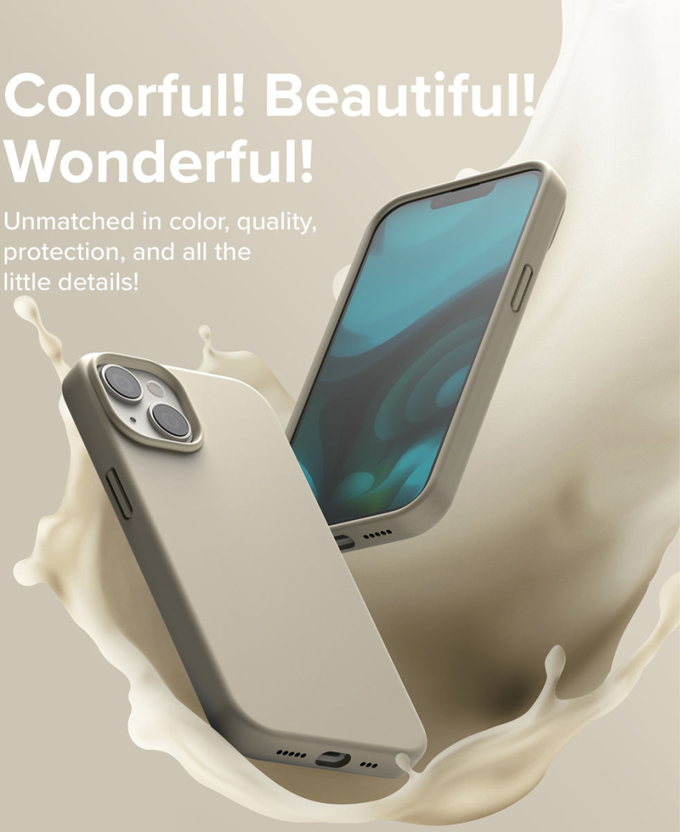 Ringke Silicone Apple iPhone 14 Hoesje Back Cover Beige afbeelding 8